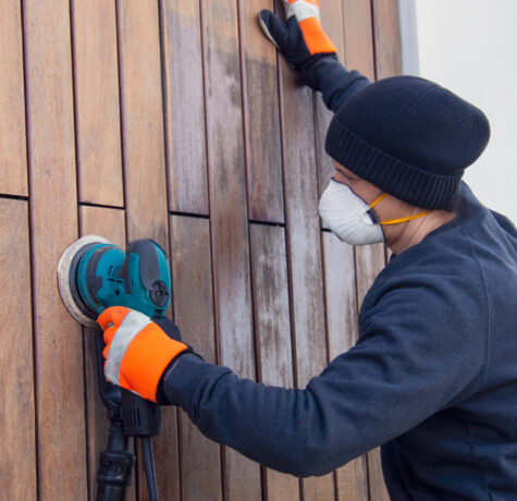 Vertical siding on modern residential home exterior
