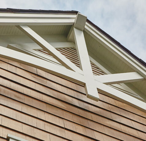 cedar shingle siding installed on a residential home exterior