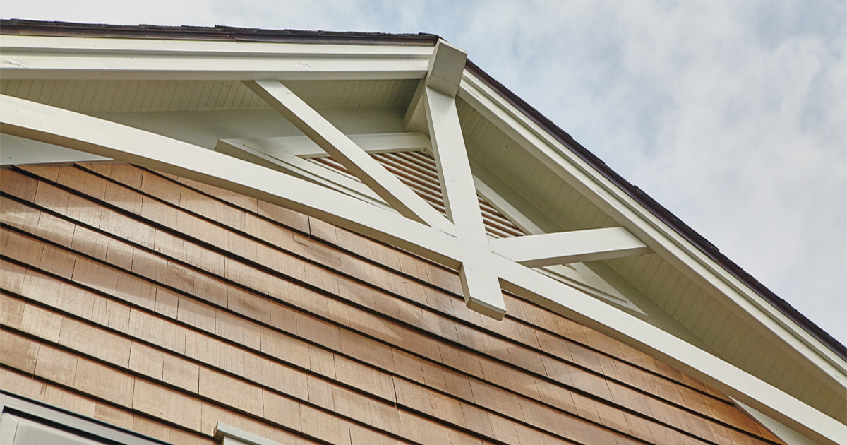 cedar shingle siding installed on a residential home exterior