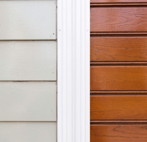 Residential siding solutions showing different siding materials on a home exterior