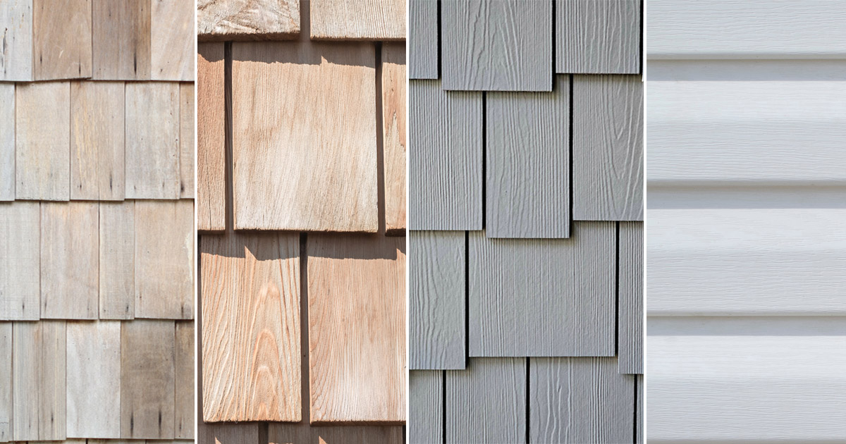 Types of shingle siding used on residential homes